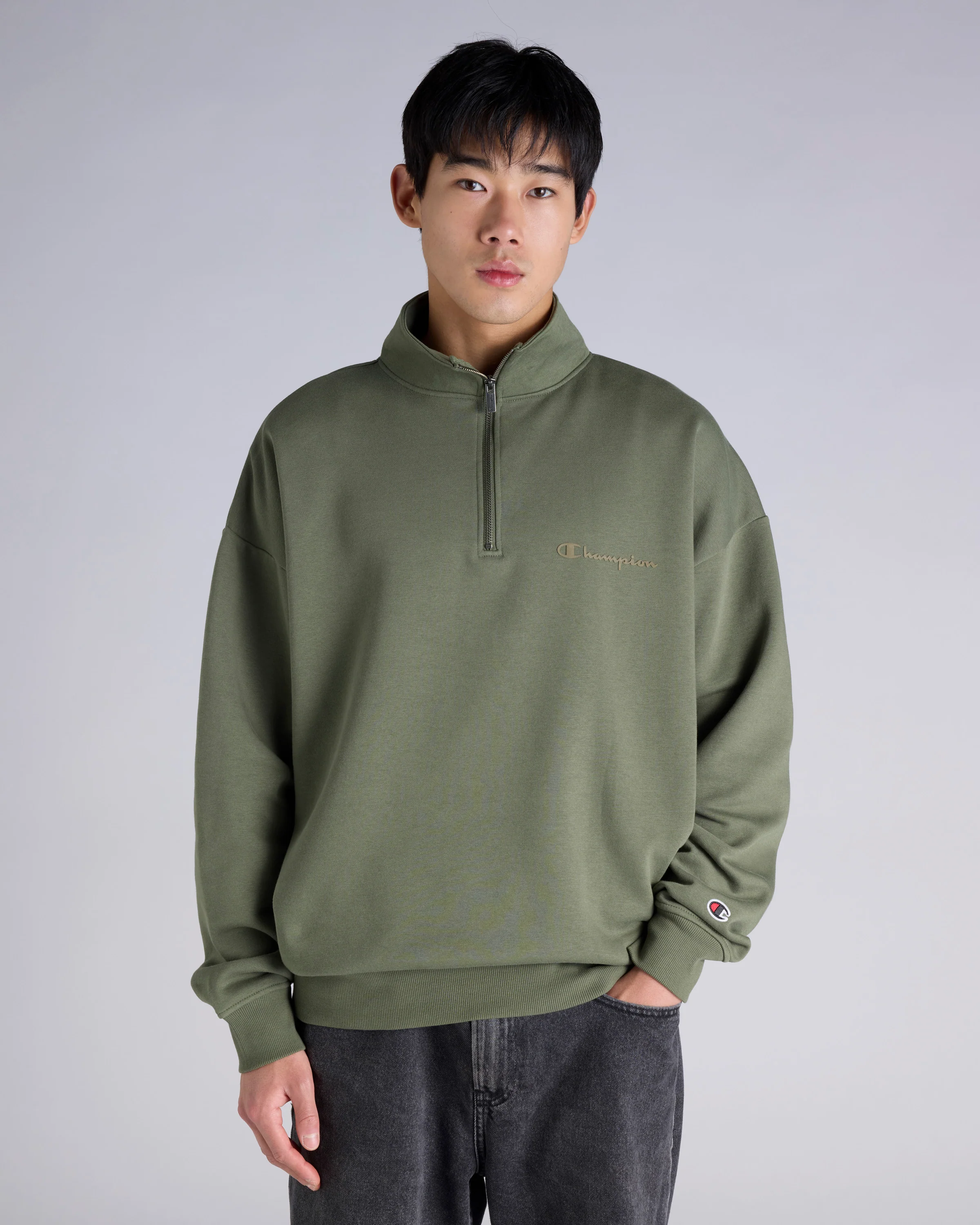 Tonal Quarter Zip Crew