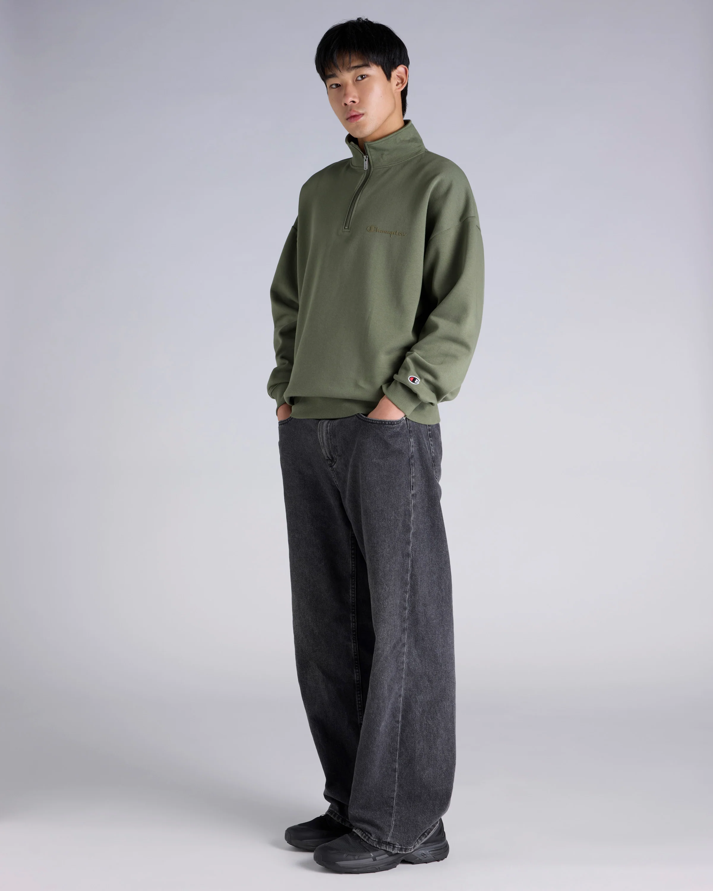 Tonal Quarter Zip Crew - Image 5