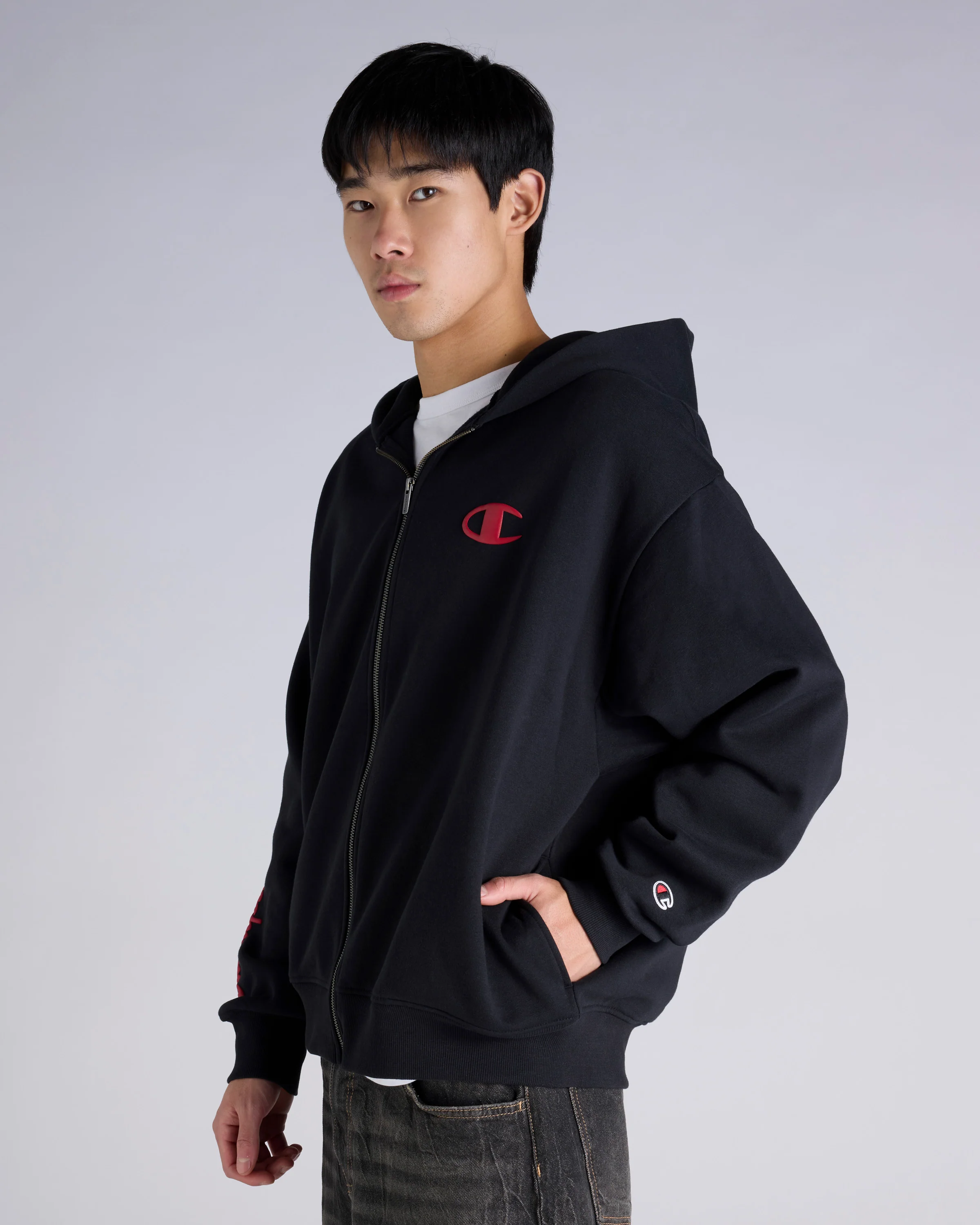 Puff Script zip through hoodie - Image 2