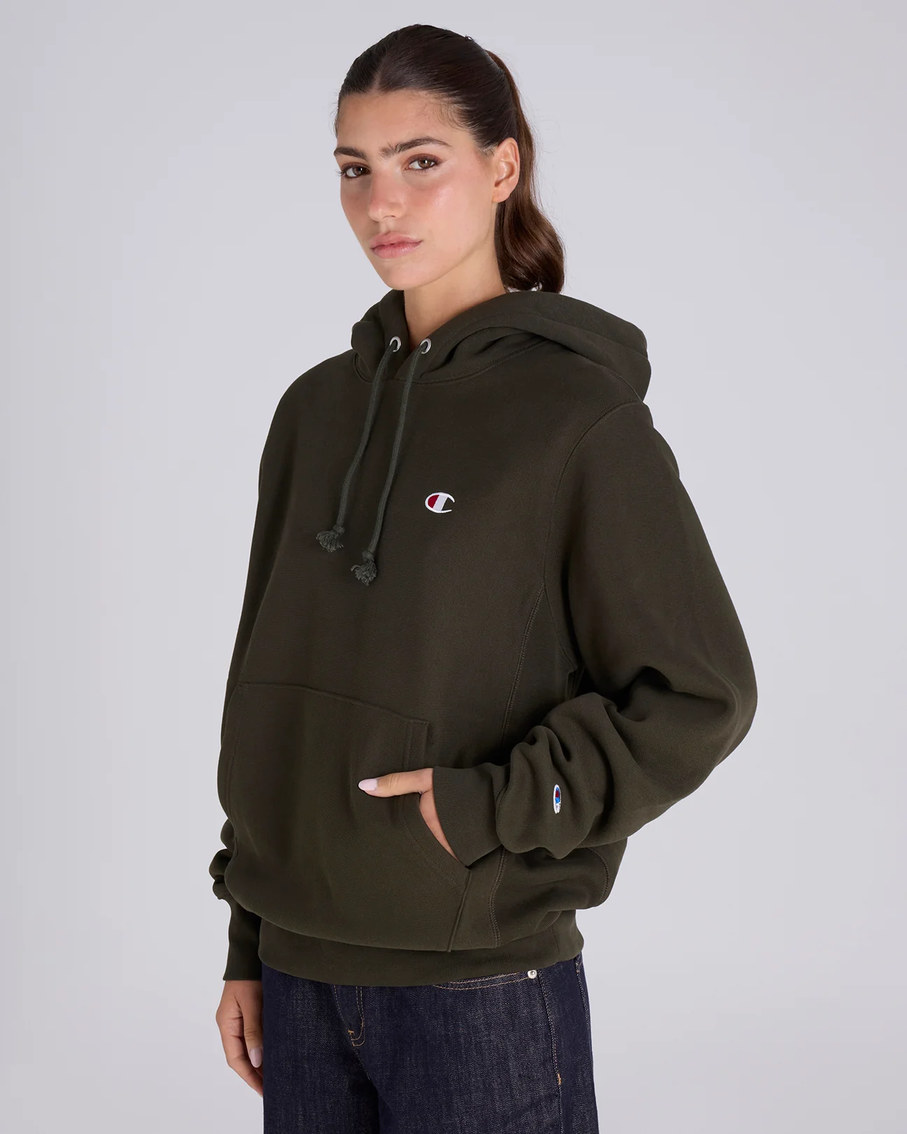 Reverse Weave C Logo Hoodie - Image 6