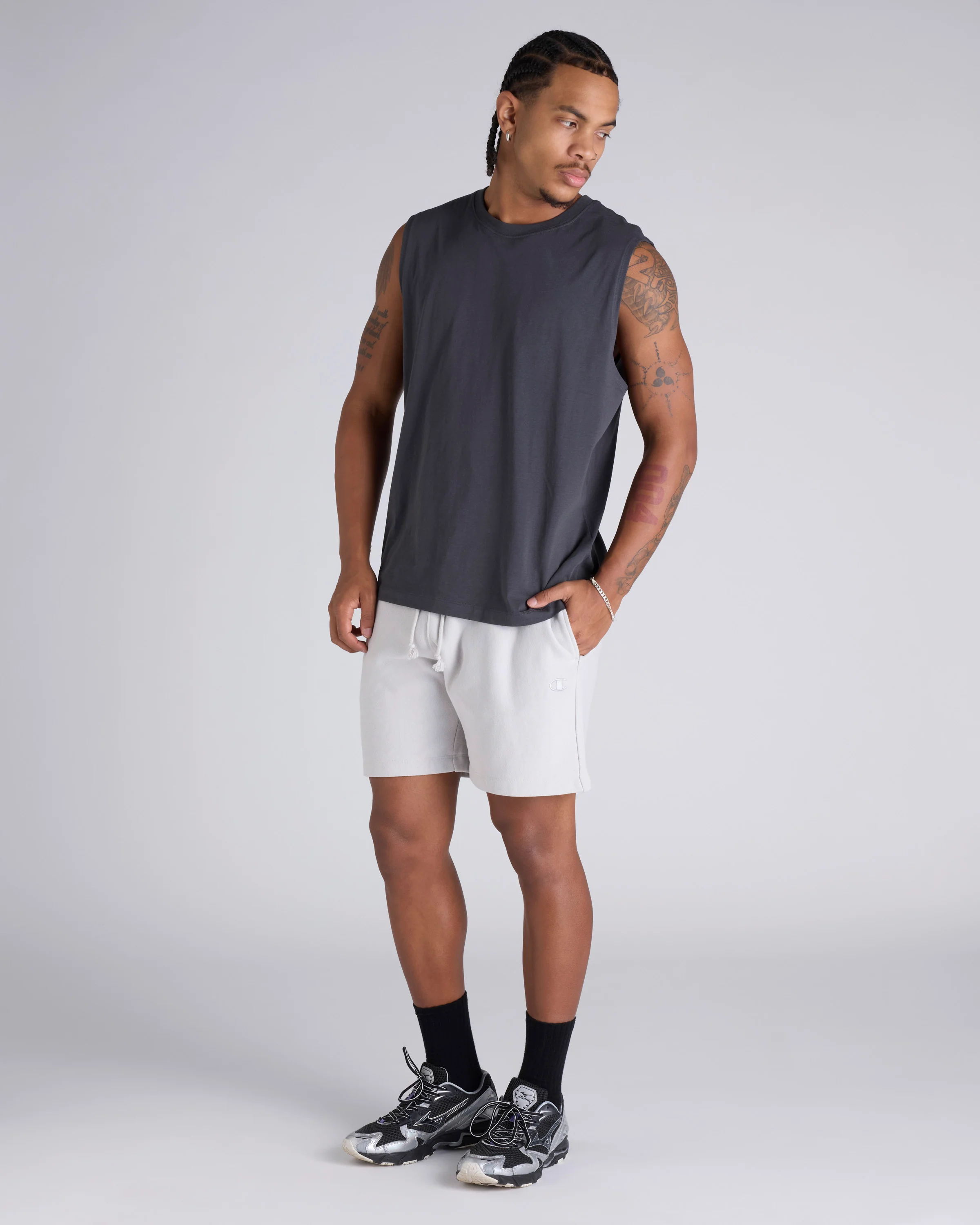 Reverse Weave Terry Relaxed Shorts - Image 4