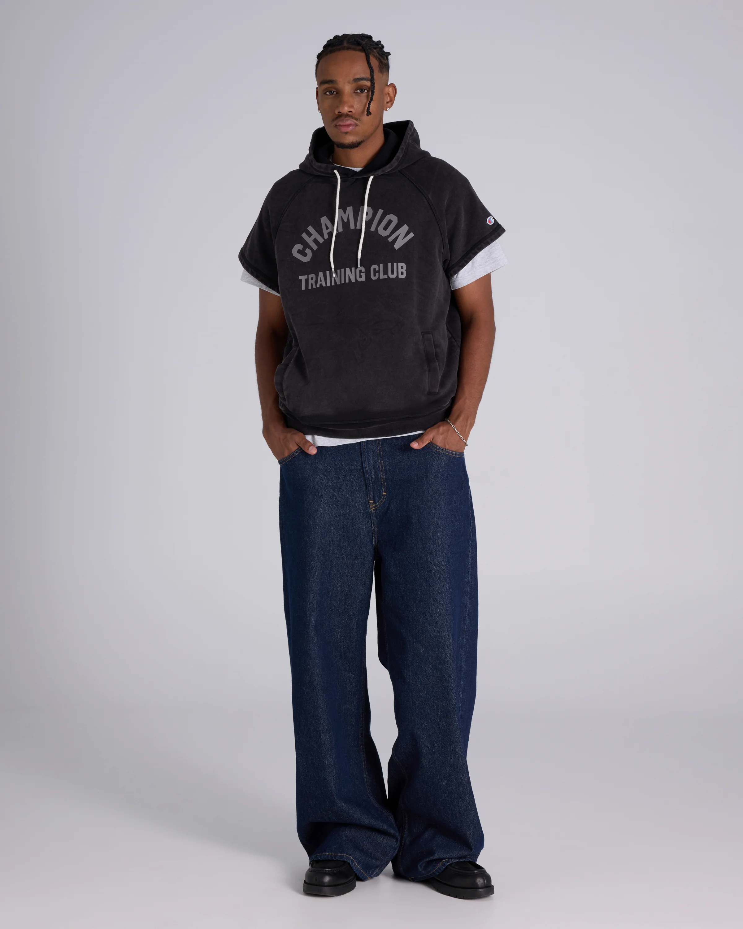 Ring Side Short Sleeve Hoodie - Image 4