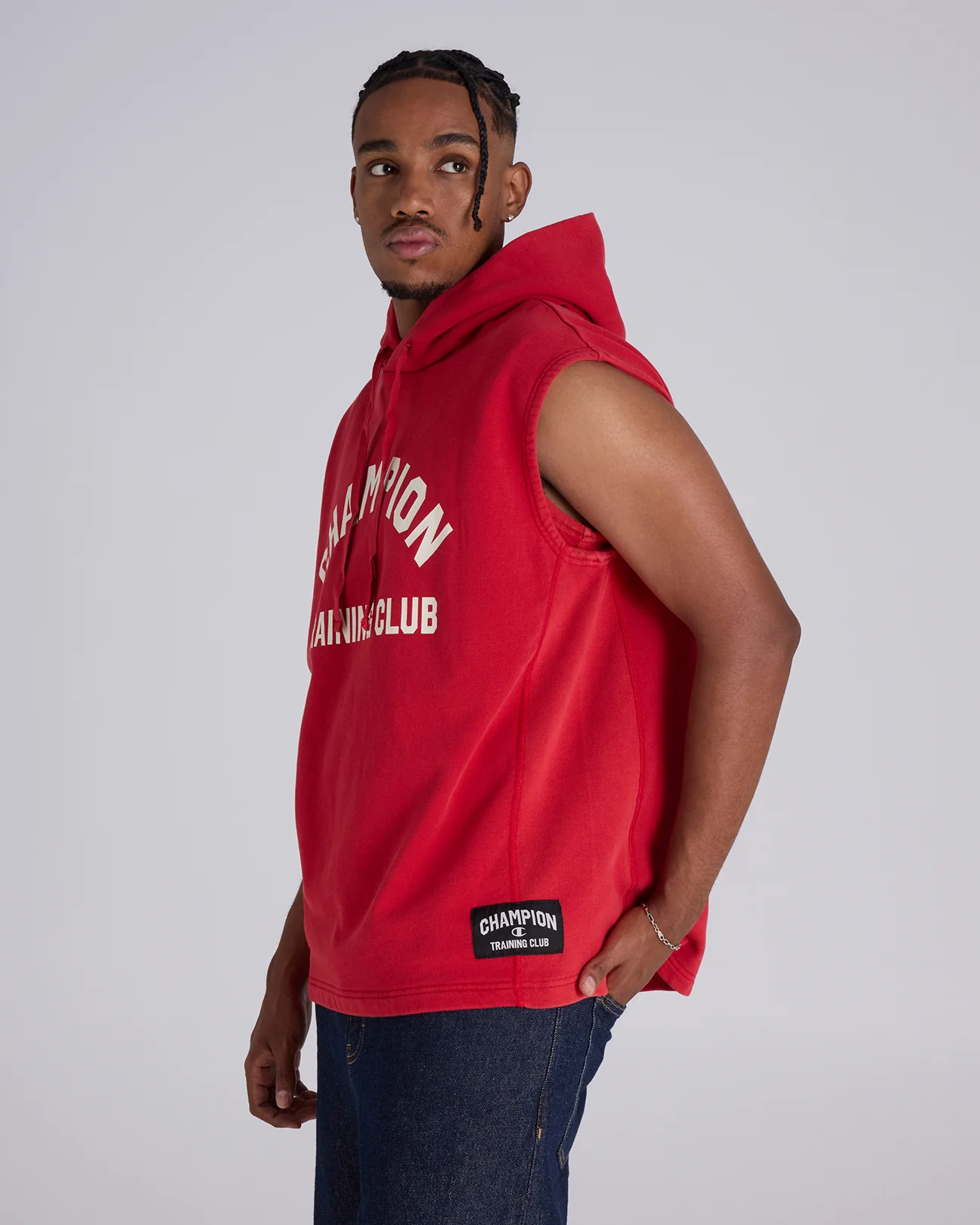 Ring Side Sleeveless Hoodie - Image 2