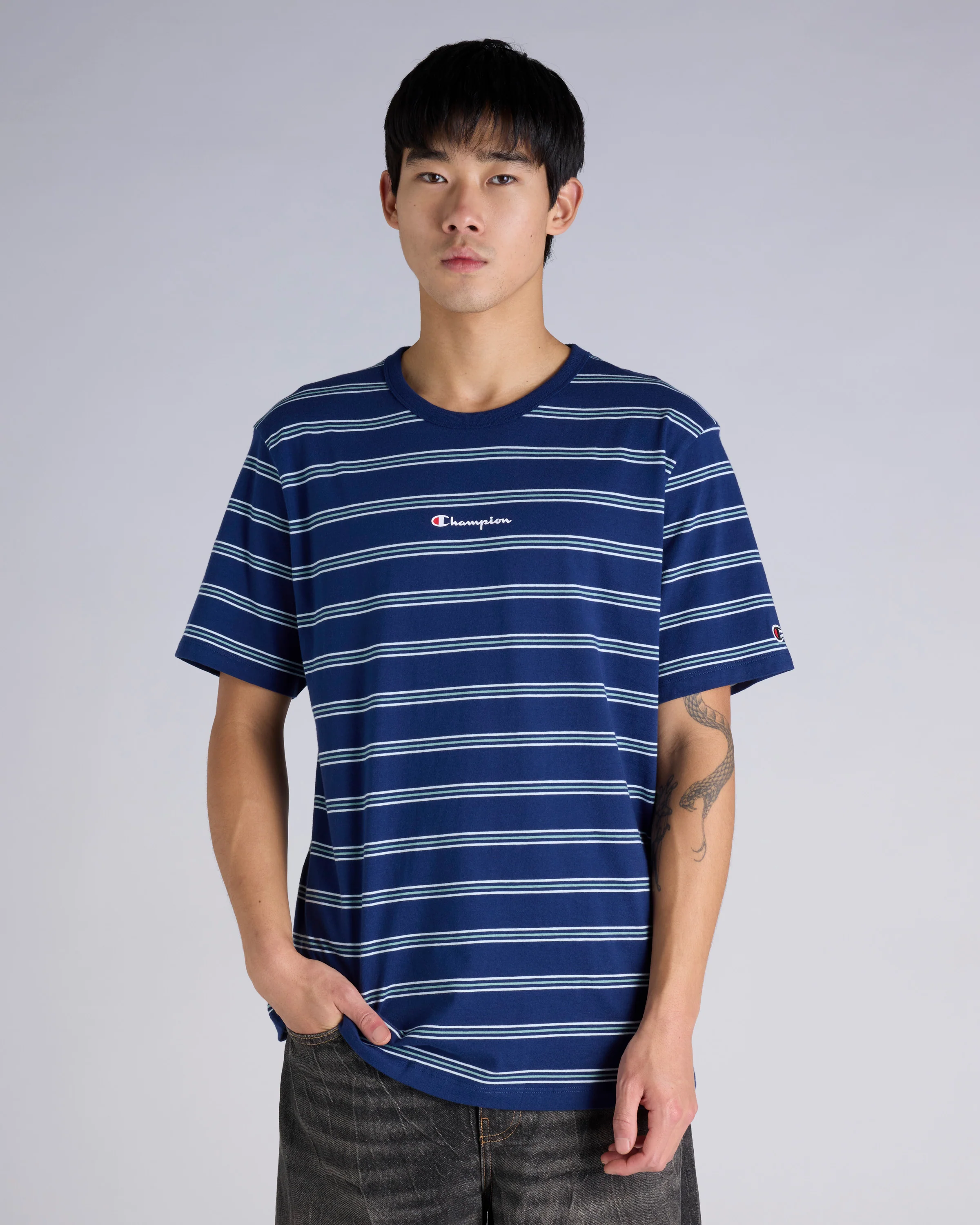 Script Stripe Tee